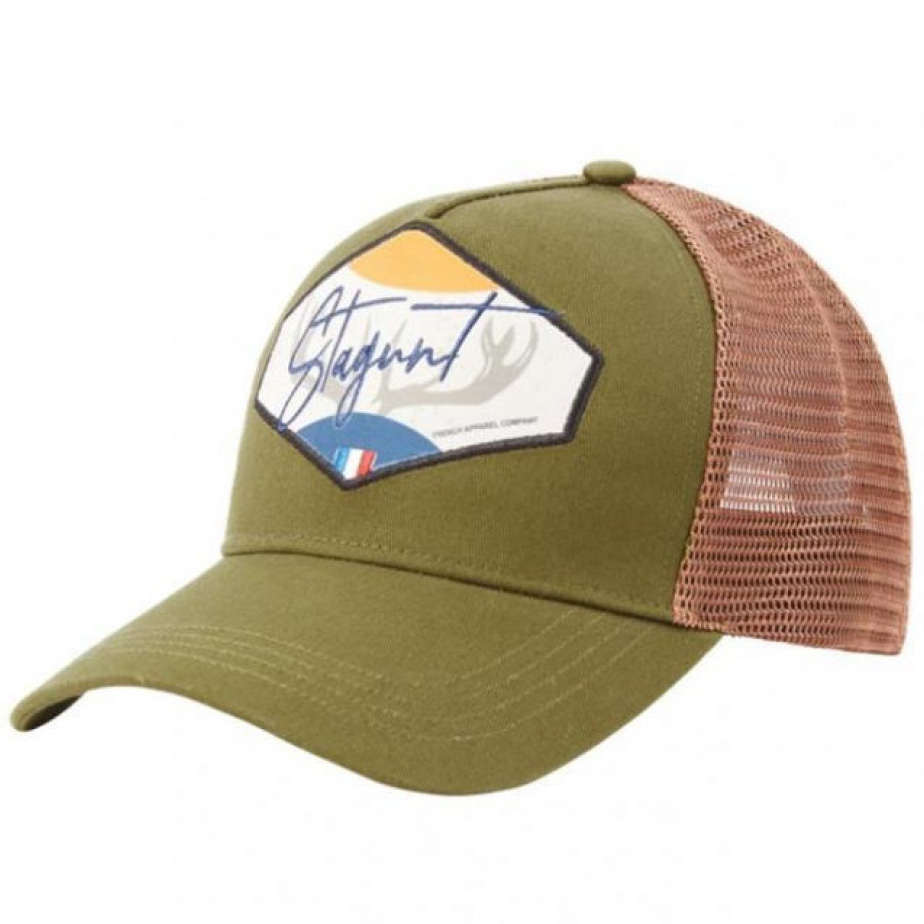 Stagunt Antler Bronze - Czapka z daszkiem, zielona z logo