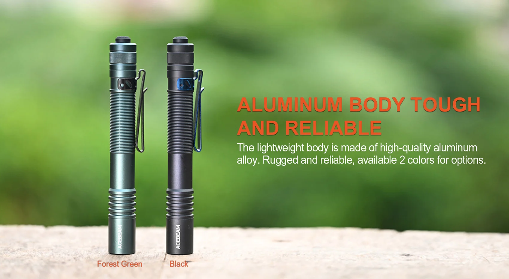 AceBeam Pokelit 2AA, 600 lm, czarny - LED latarka, czarna