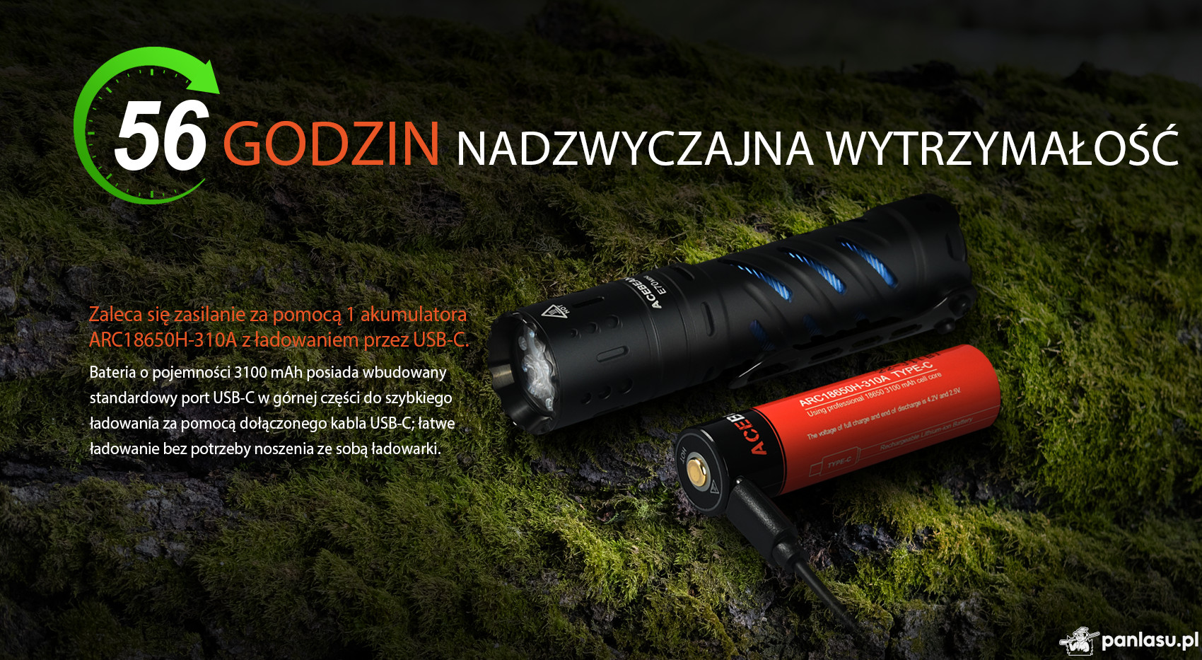AceBeam E70 Mini AL, 2000 lm, CRI90 - Kieszonkowa latarka LED, czarna