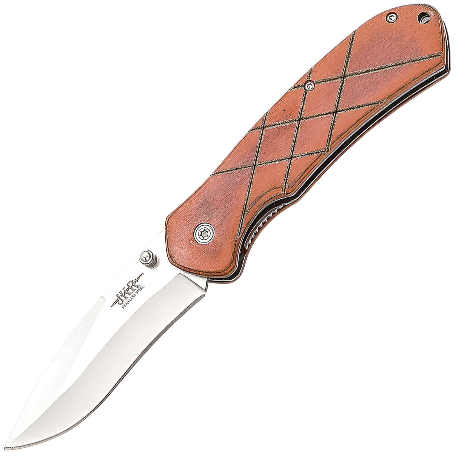 JKR Nóż składany, 8 cm, czerwone drewno