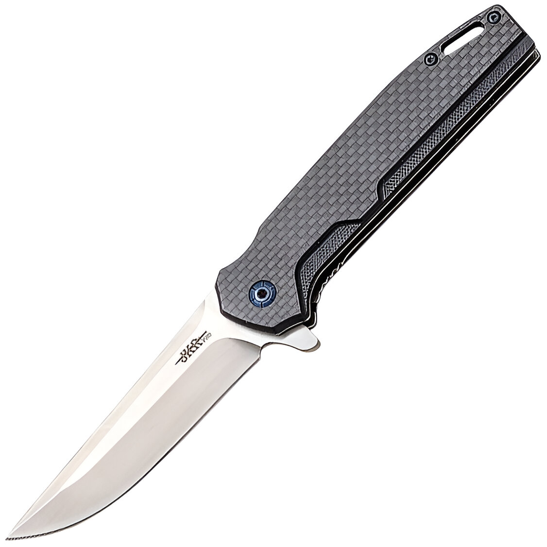JKR PRO Nóż składany, 8,7 cm, G10 i karbon, czarny