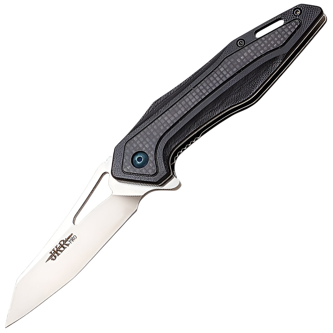 JKR PRO Nóż składany, 8,2 cm, G10 i karbon, czarny