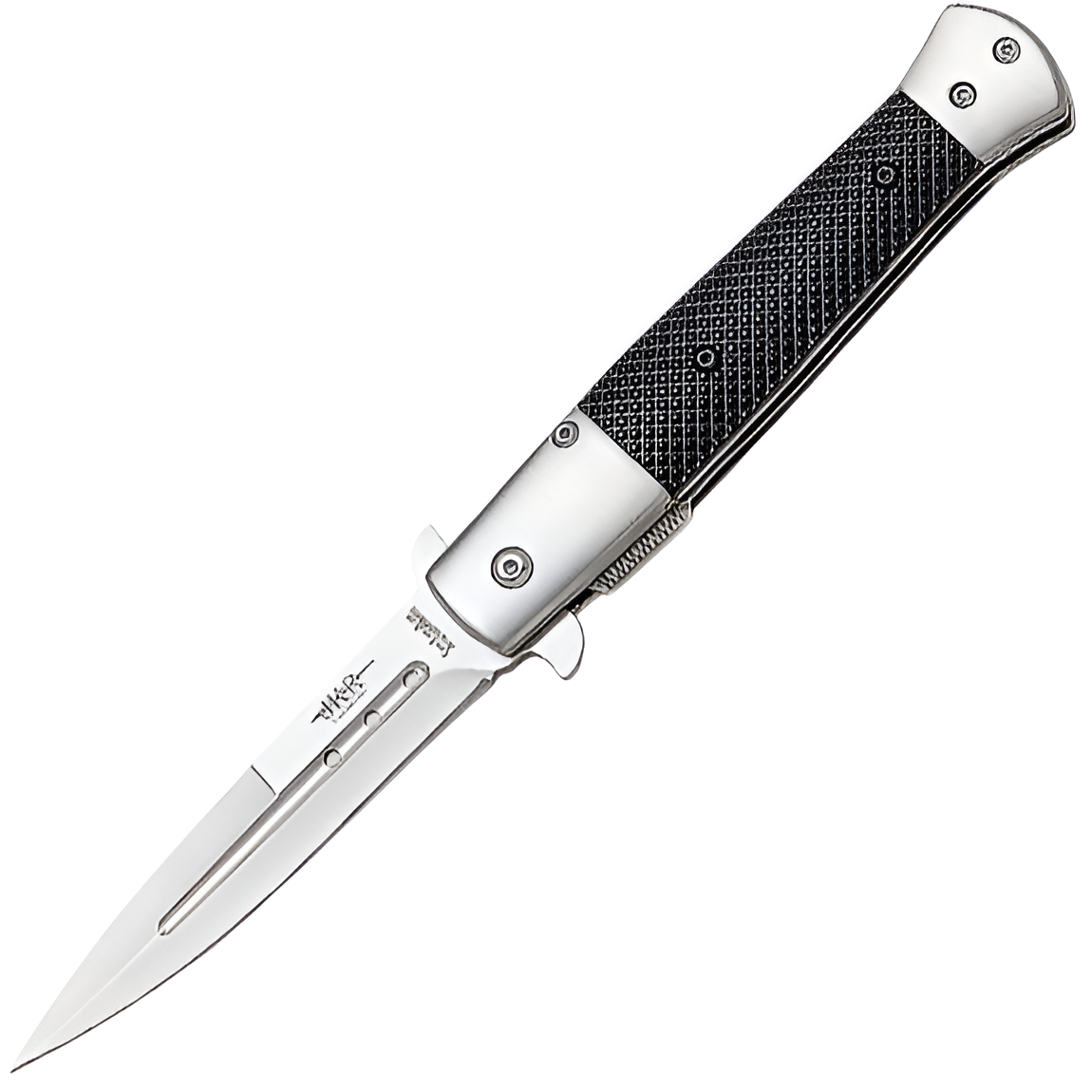 JKR Składany nóż, 9 cm, stal, czarny