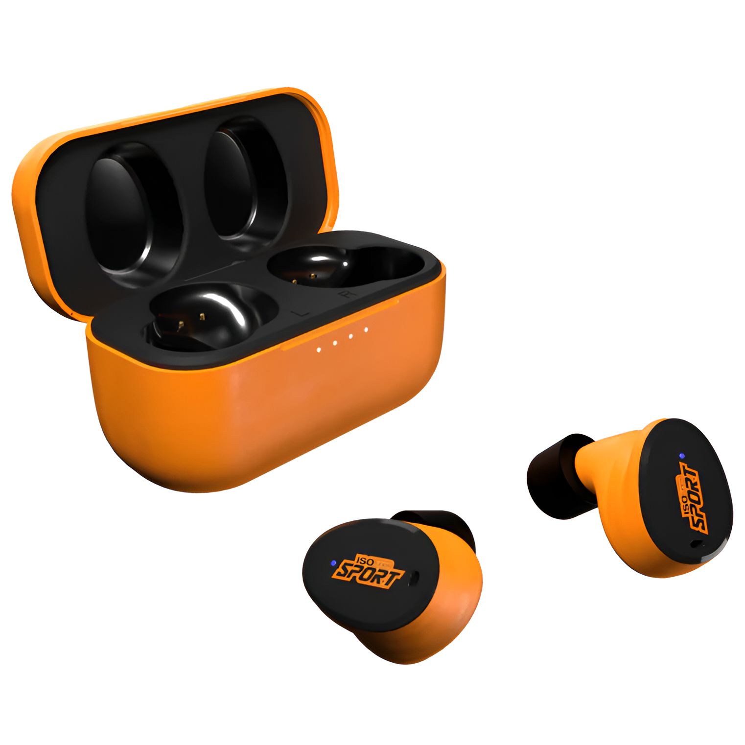 ISOtunes Sport Caliber Blaze Orange - Elektroniczne strzeleckie słuchawki, pomarańczowe