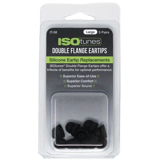 ISOtunes Zapasowe silikonowe nakładki Double Flange (5 par)