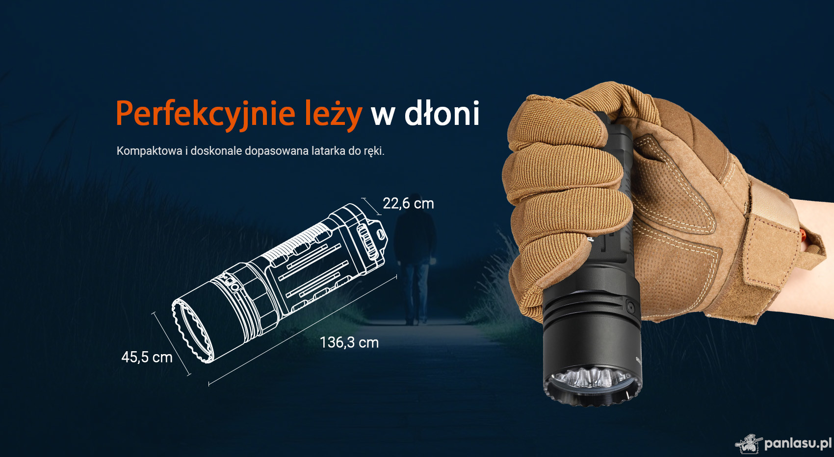 AceBeam X20, 8000 lm, black - Latarka taktyczna LED, czarna