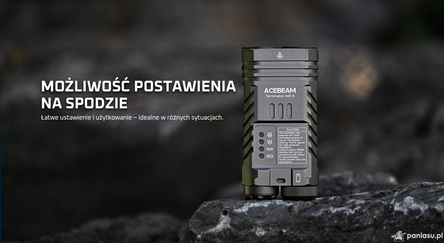AceBeam Terminator M2-X, 2000 lm, CRI90, grey - Podwójna latarka LED z reflektorem punktowym