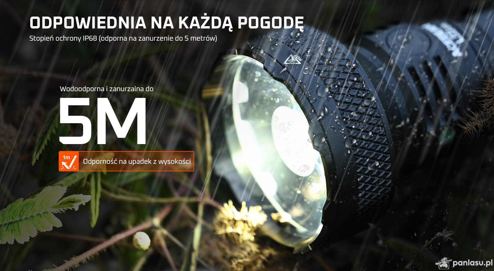 AceBeam L35 2.0, 5000 lm, black - Taktická latarka LED, czarna