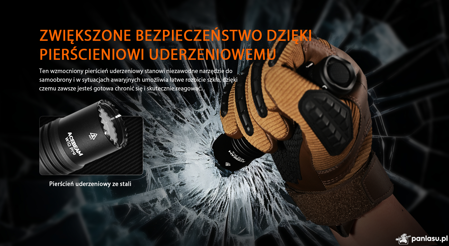 AceBeam W10 Pro, 750 lm – Taktyczna latarka LEP, czarna